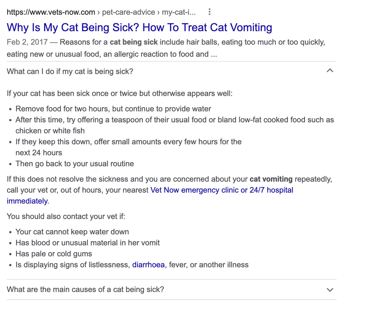 frequently asked question SERP results