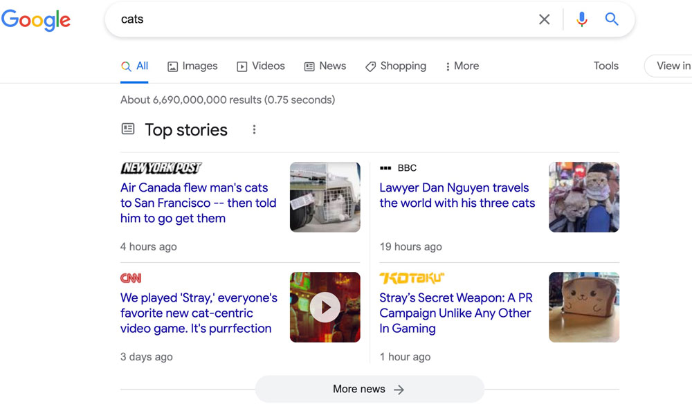top stories results