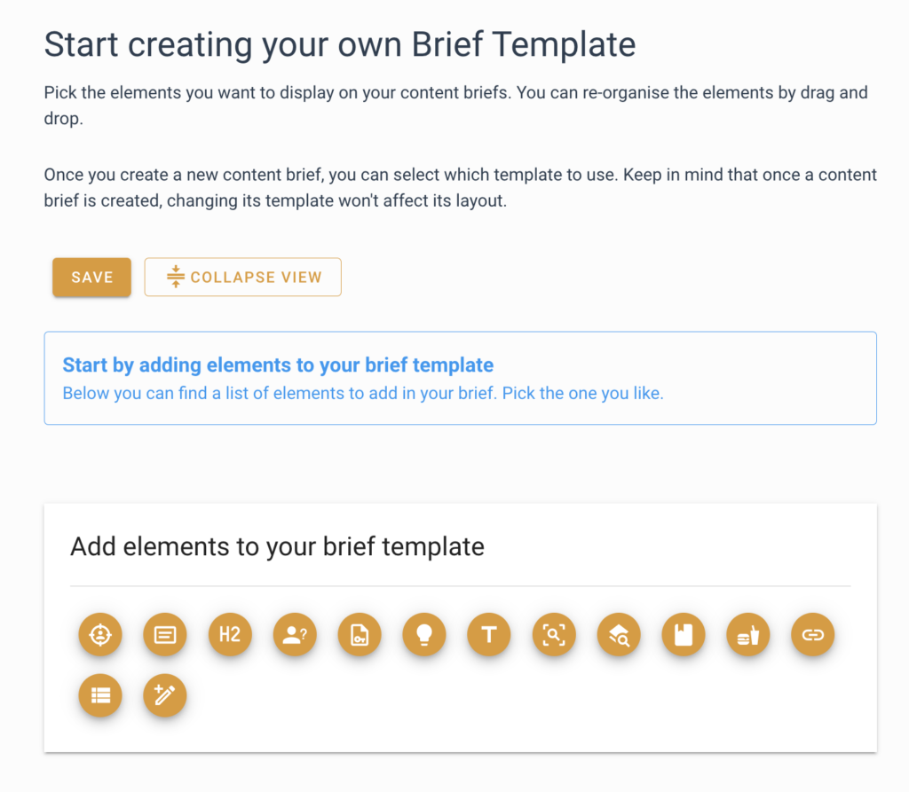 create brief template
