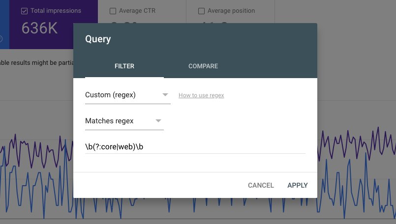 Using Regex in GSC to highlight topics