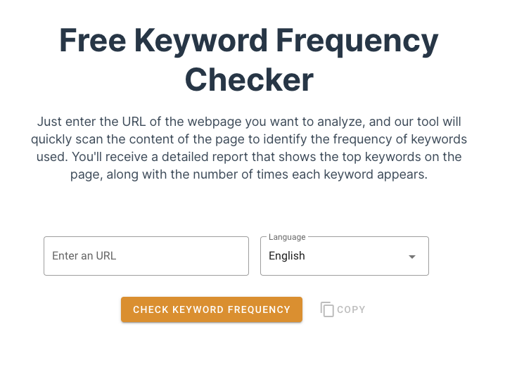 thruuu Free Keyword Density Checker