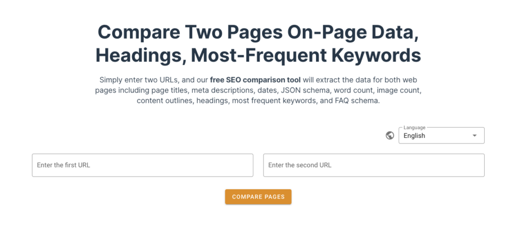 thruuu Free SEO comparison tool