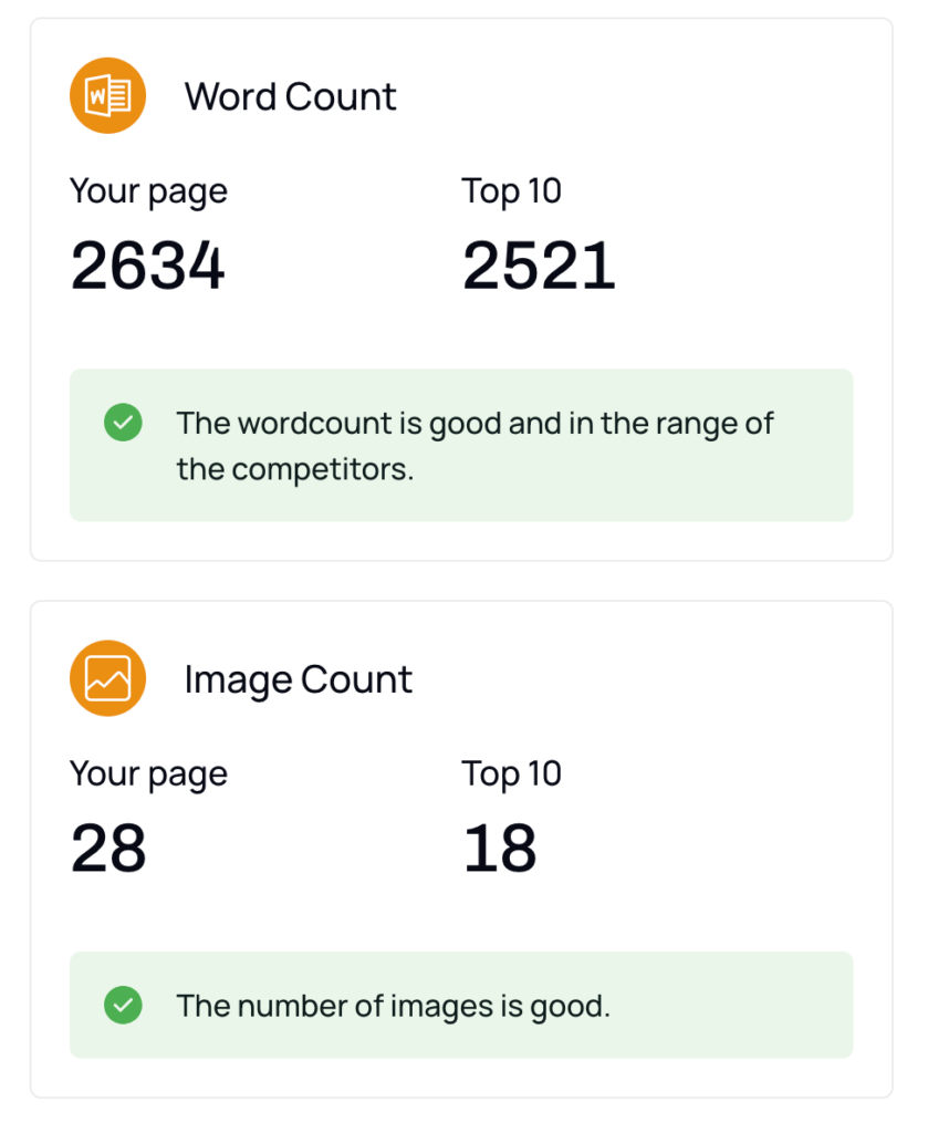 Content analysis tool using key SEO data metrics to evaluate your content’s performance