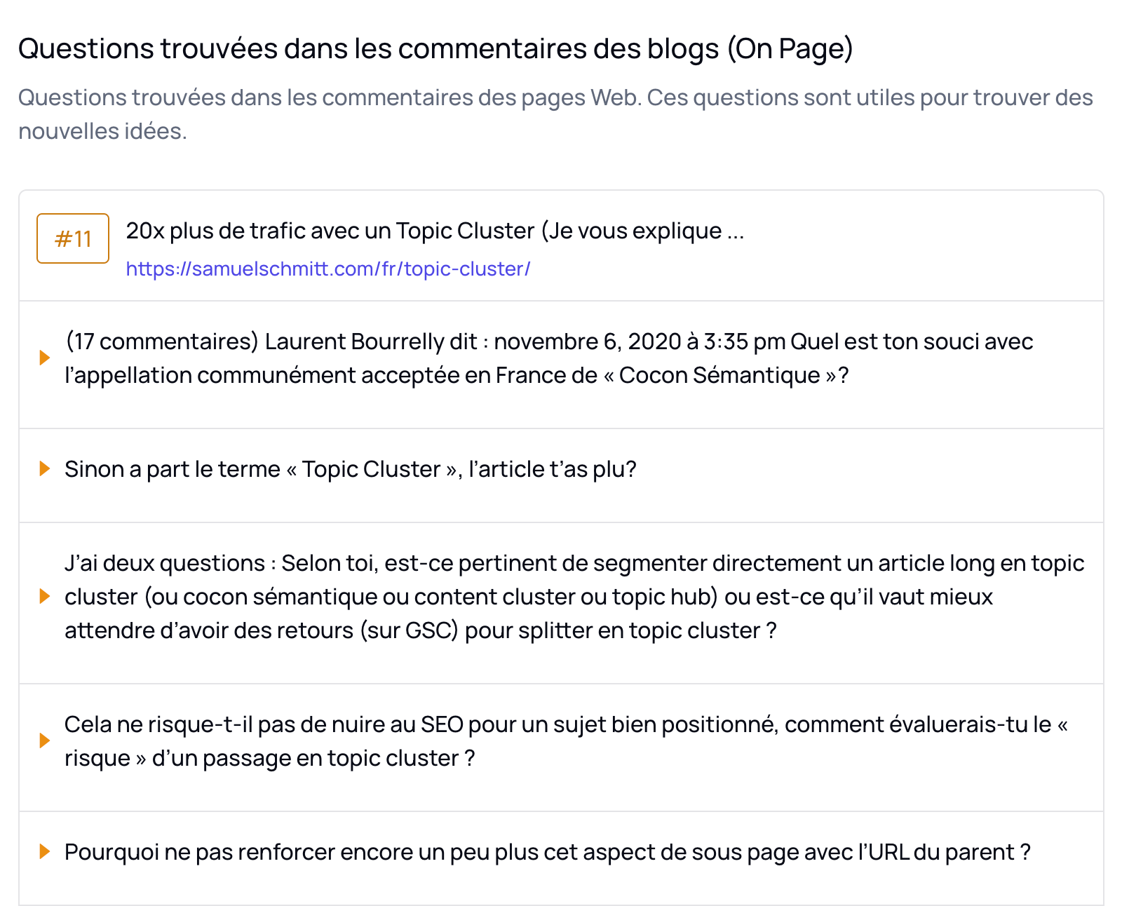 Analyser les commentaires des blogs et identifier un manque de contenu