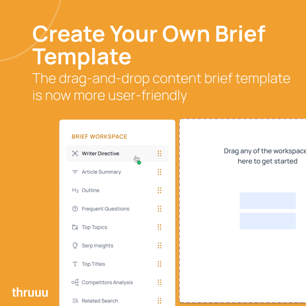 create tailored brief templates