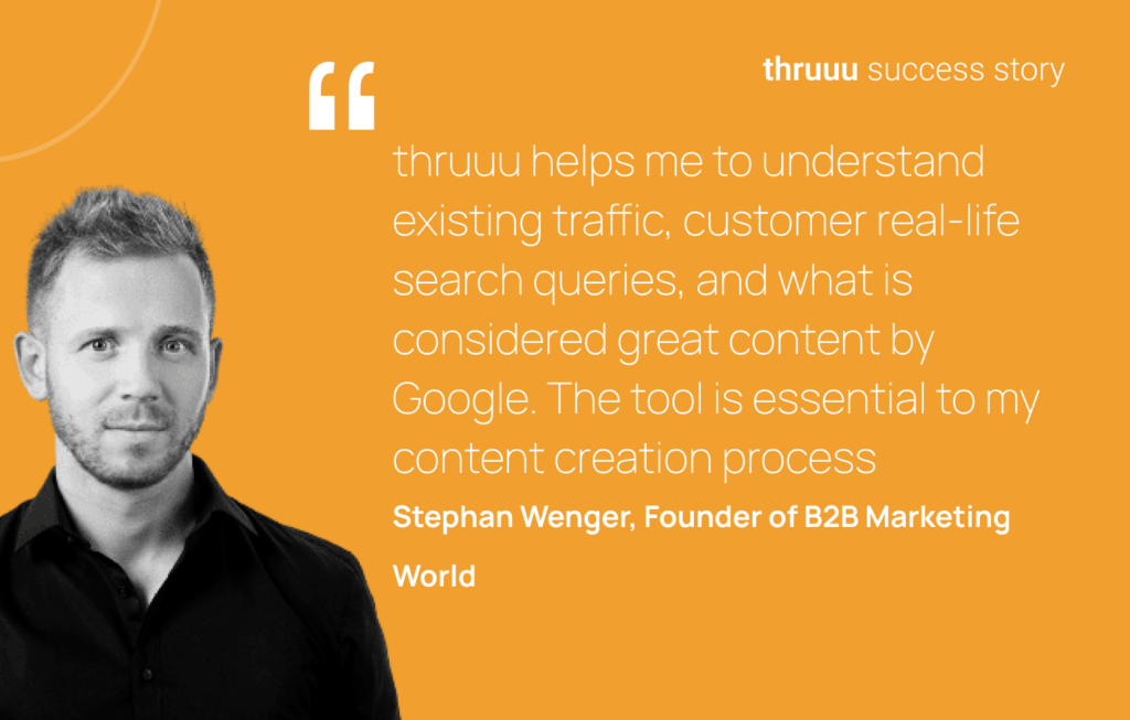 Stephan Wenger, Founder of B2B Marketing World