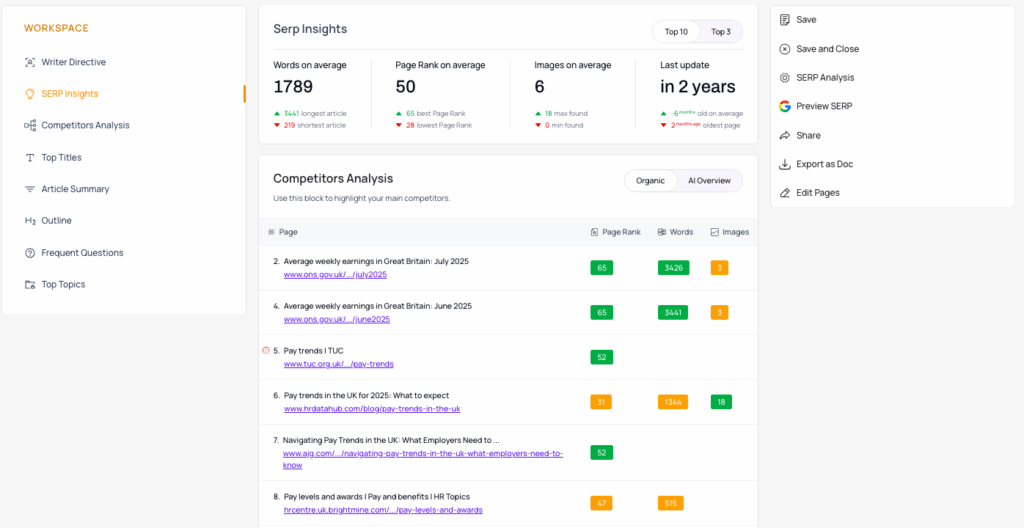 thruuu's Content Brief Generator tool.
